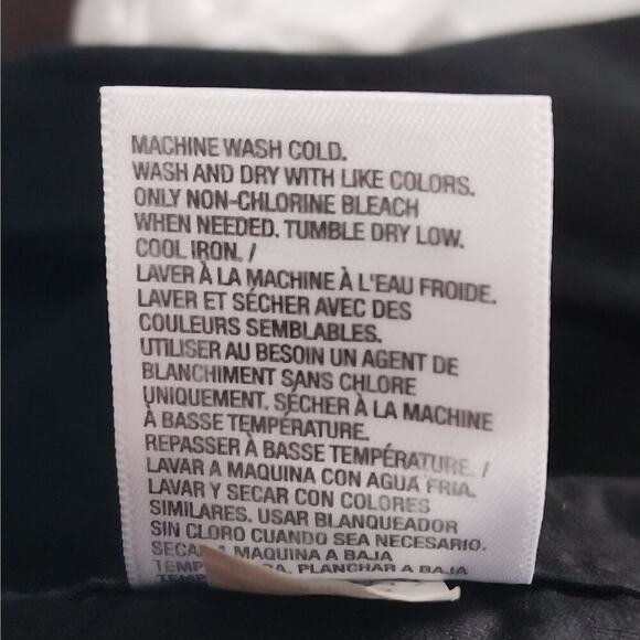 OLD NAVY! BLACK COTTON W/STRETCH CROPPED LENGTH, CUFFED PANTS, SLACKS! SZ 12 - Picture 10 of 11